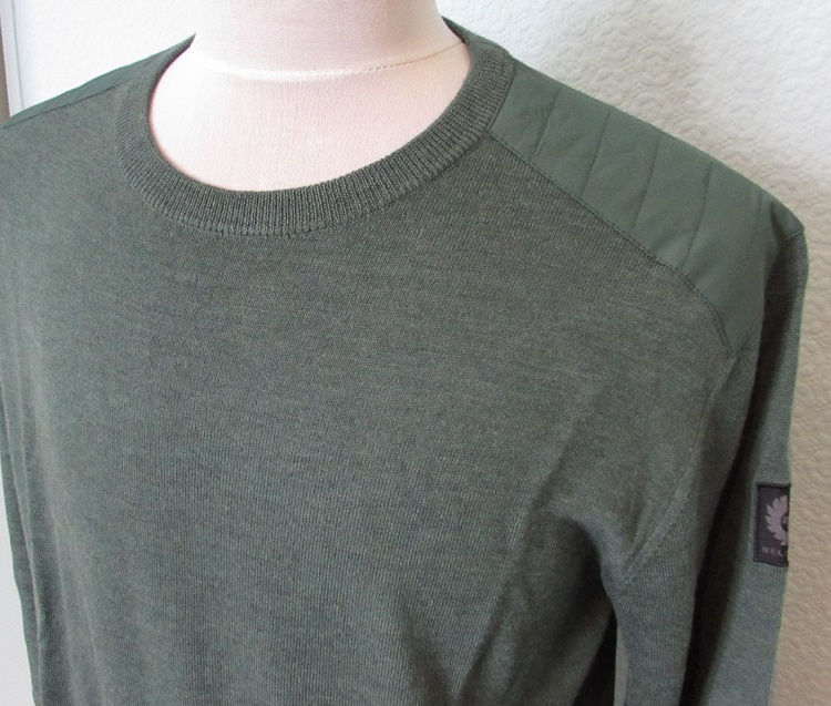 Thumbnail: Belstaff 'Roslare' Round neck knit in Atlas Green