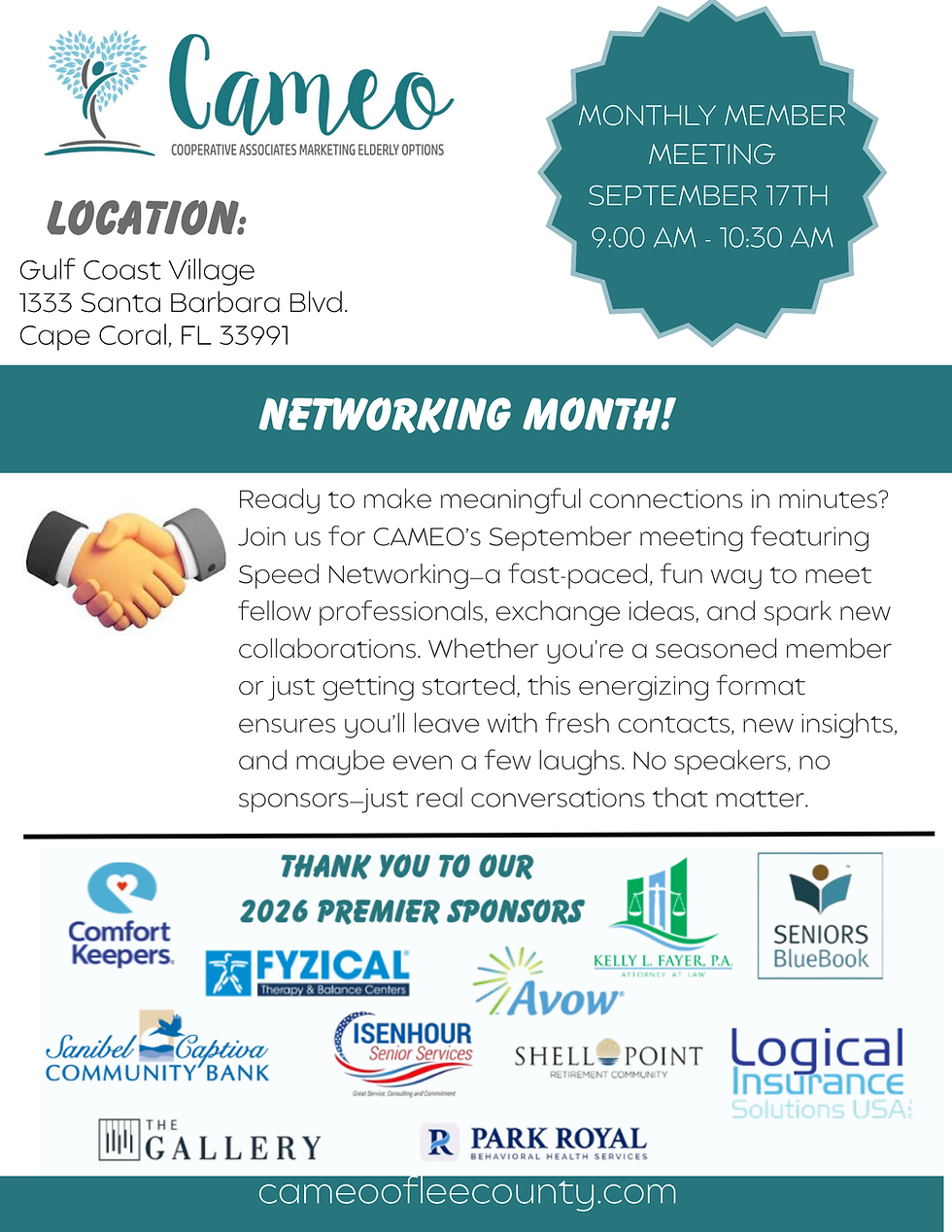 September CAMEO Meeting