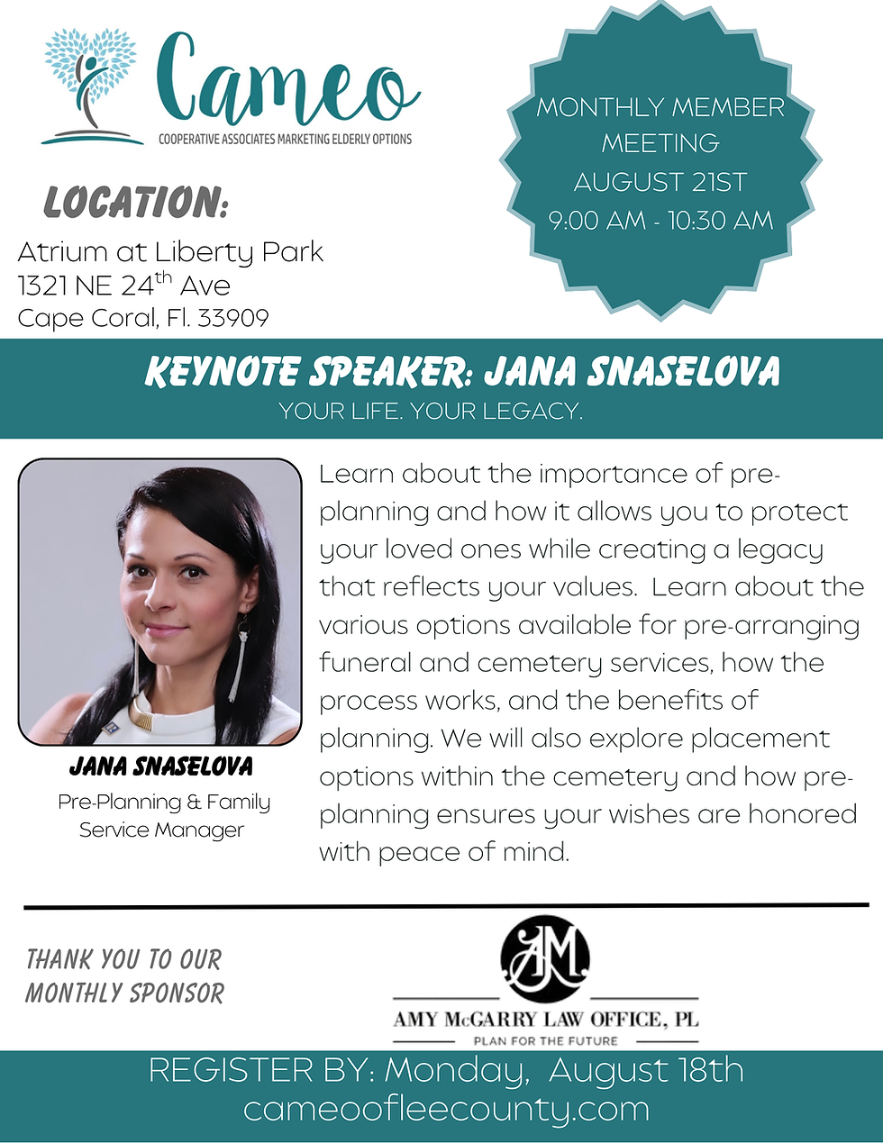 August CAMEO Meeting 
