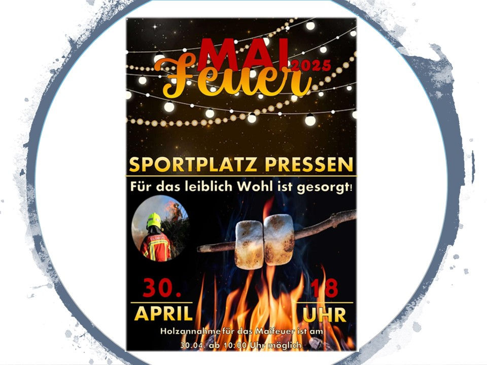Maifeuer in Pressen
