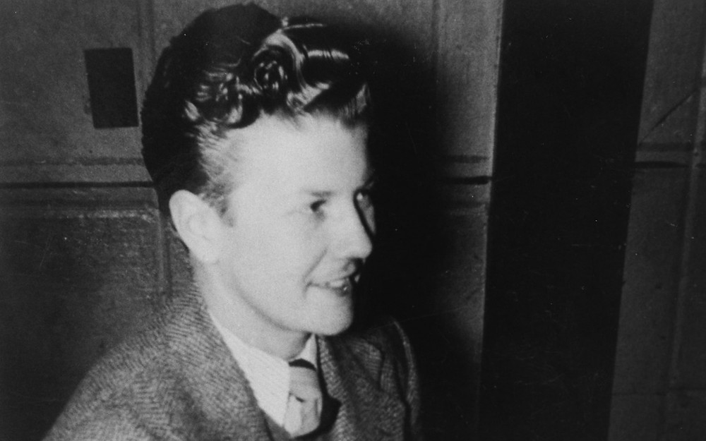 A black and white image of Billy Tipton smiling