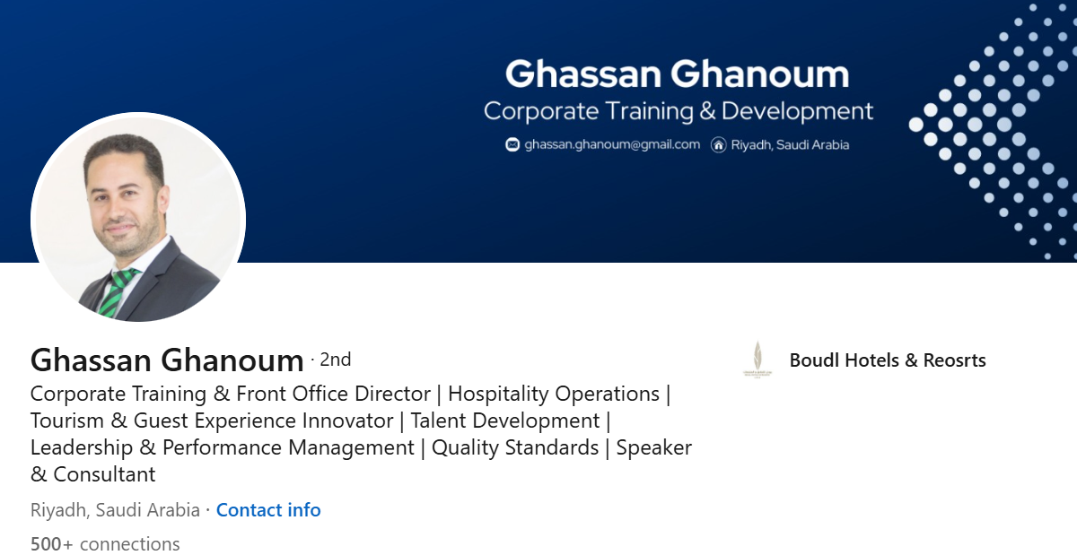 Screenshot of Ghassan Ghanoum's LinkedIn Profile