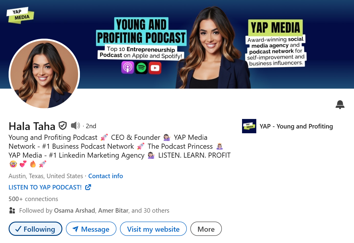 Hala Taha's LinkedIn Profile