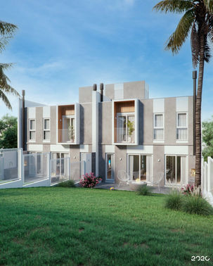 RESIDENCIAL MORRO DOS SINOS 20 20 ARQUITETURA PROJETO DE CASAS CONTEMPORÂNEA CASA GEMINADA FACHADA DO PÁTIO JARDIM