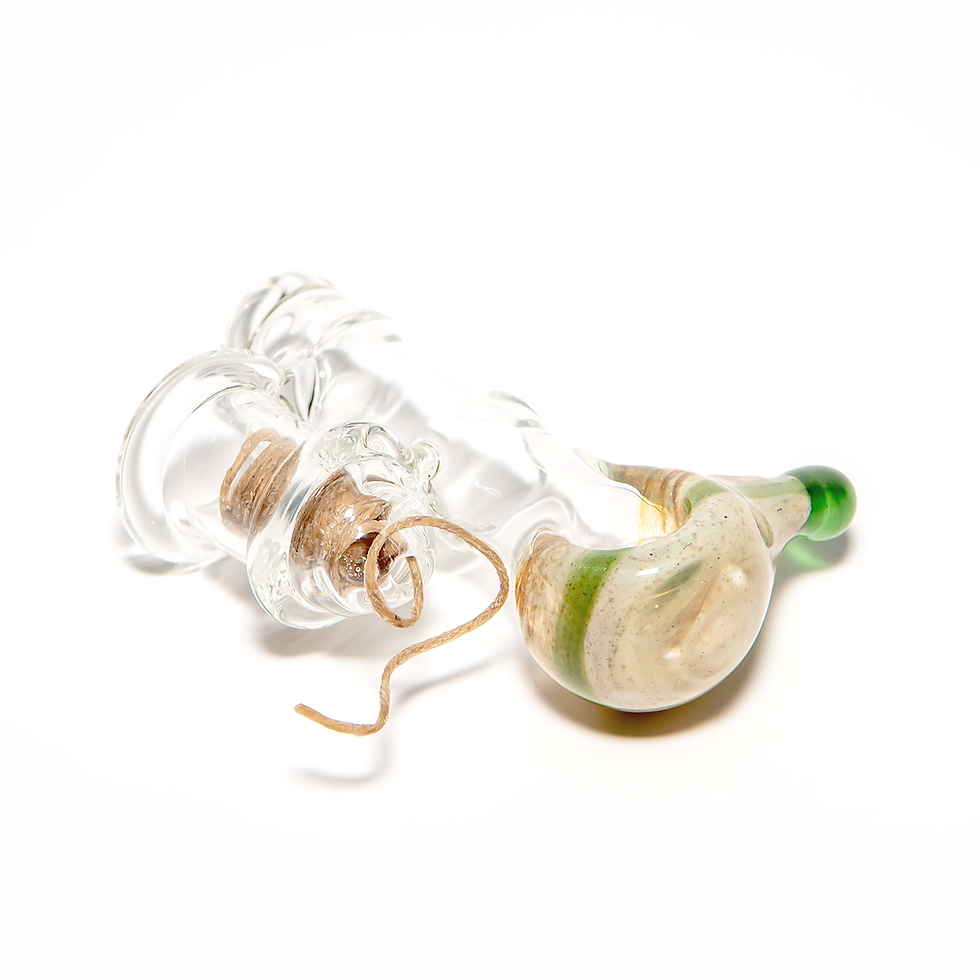 Thumbnail: Hand Pipe w/ Hemp Wick Holder by King Glass - 02