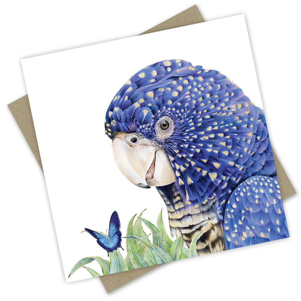 Thumbnail: Birds Greeting Cards PopCornBlue