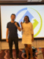 Left: Nick Loridan, Young Transport Workers’ Co-Representative for the Dockers Section. Right: Miracle-Ann King, Young Transport Workers’ Co-Representative for the Dockers Section, at the ITF meeting in Barcelona, May 2025