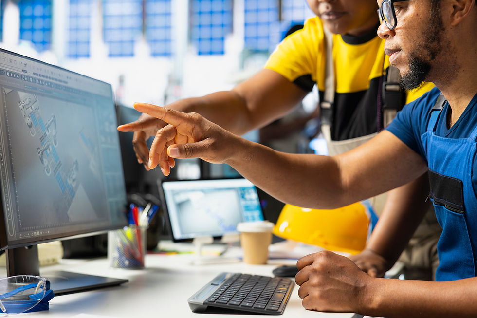 Two engineers analysing an IPC