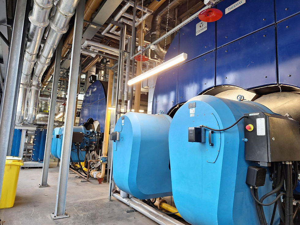20MW Cochran dual-furnace industrial boiler with Dunphy burners