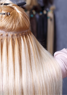 example of a hair extension fitting method
