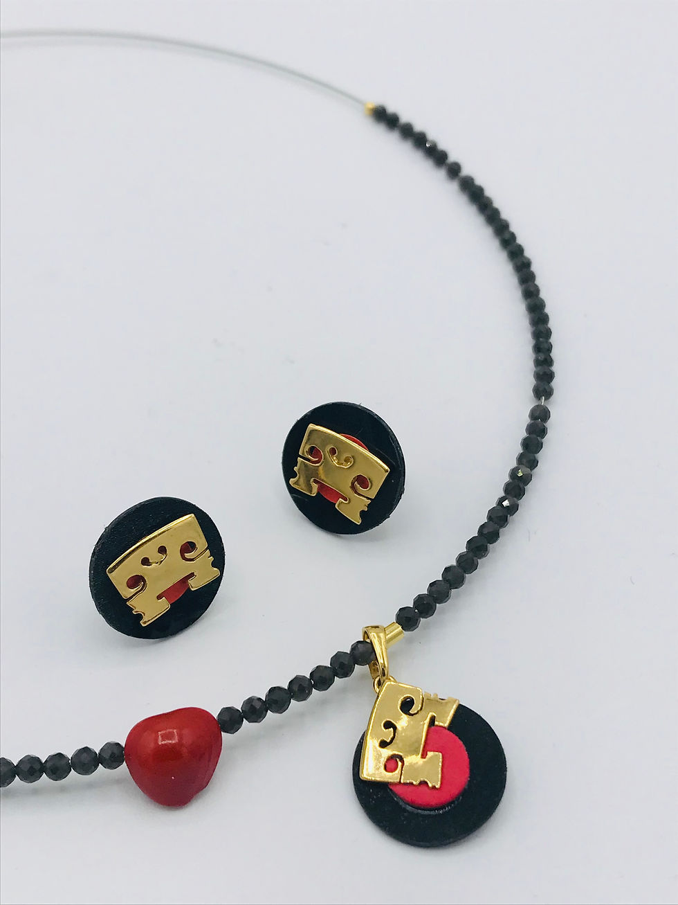 Miniature : Collier, Chevalet, Agathes, graine 