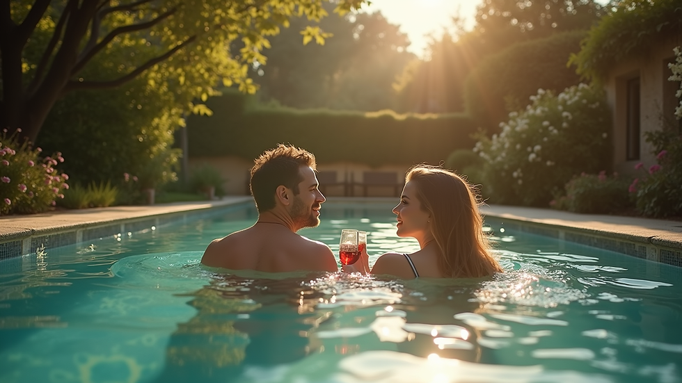 Vue en plongée d’un couple échangeant leurs vœux dans un jardin à Meaux