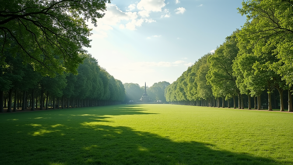 Vue panoramique d’un parc verdoyant en Île-de-France