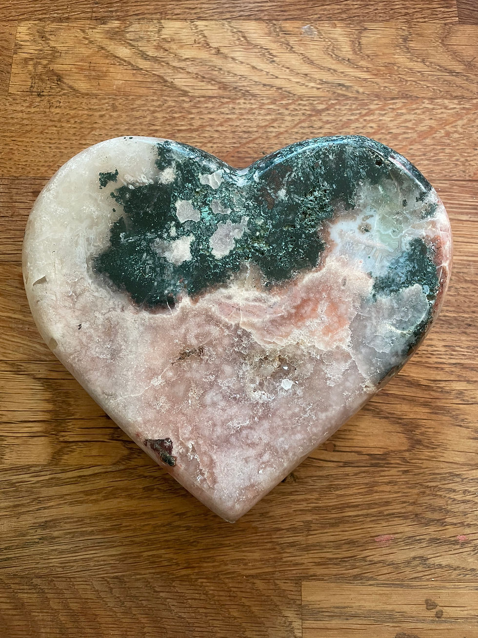 Thumbnail: Agate and Amethyst Heart