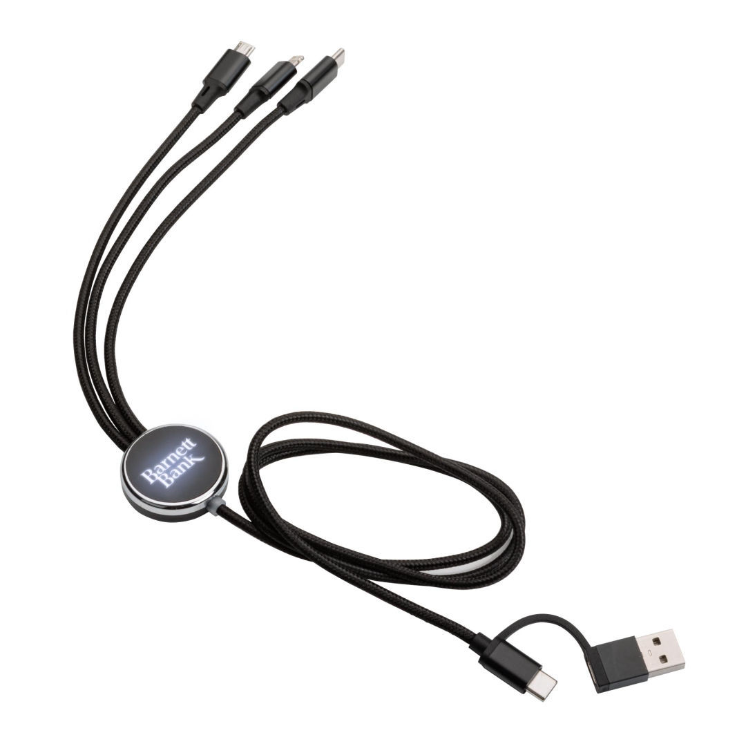 Fuller Light Up Multi Charge Cable BLACK