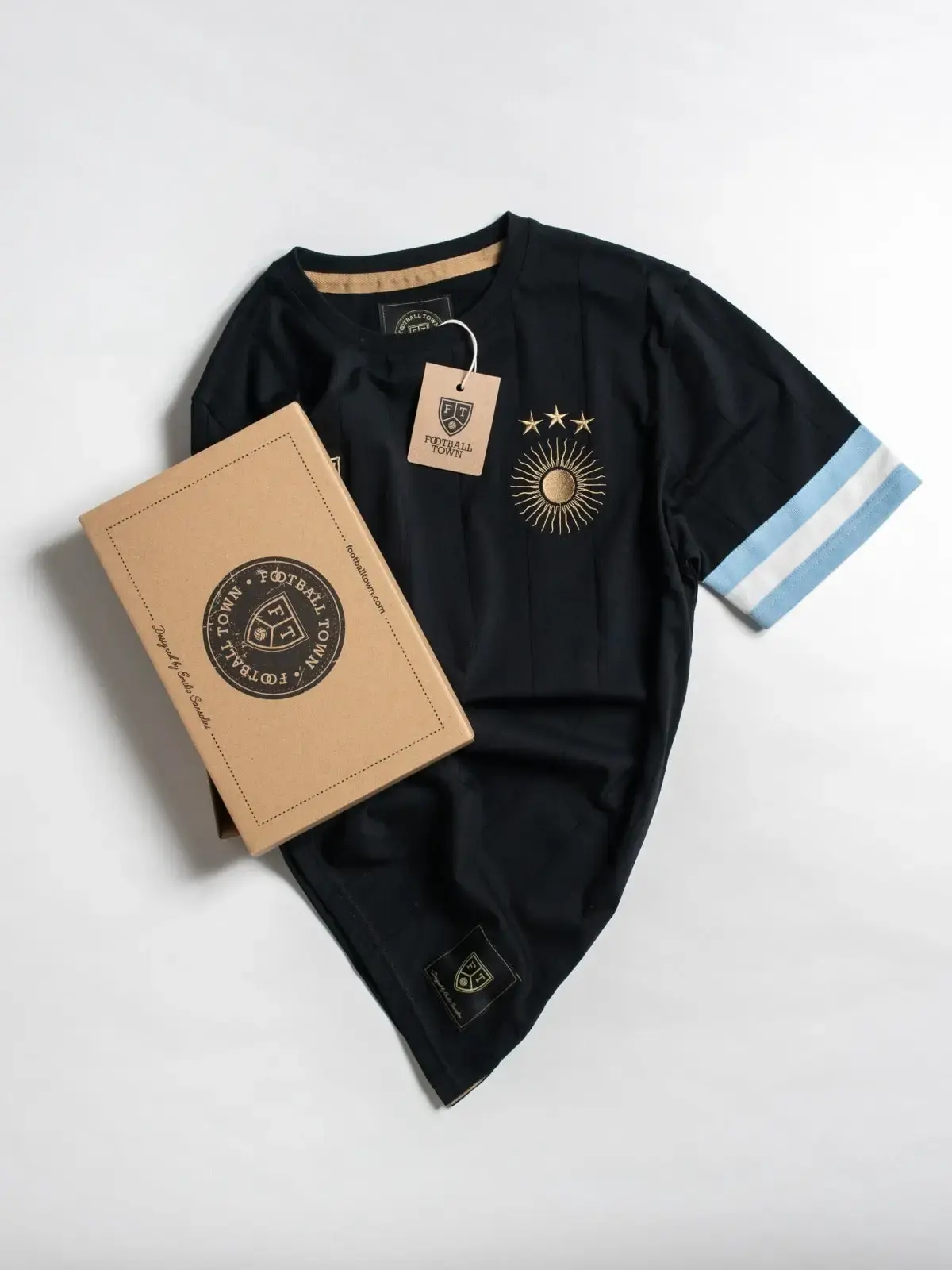 Argentina SOL GOAT Messi Black Jersey