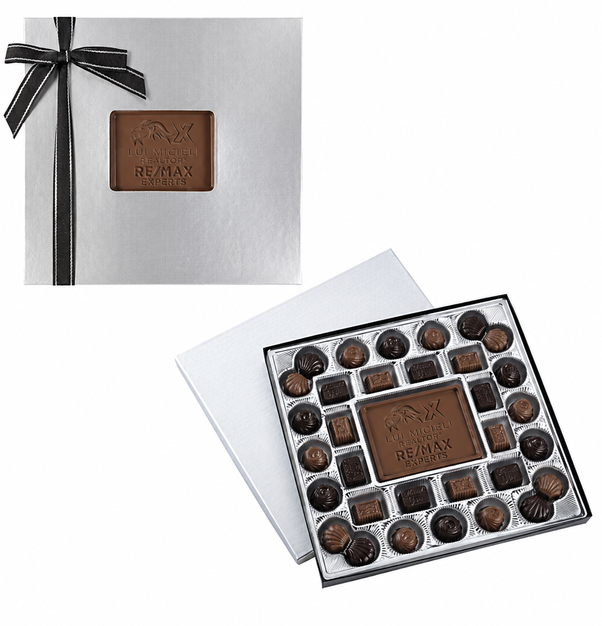 Chocolate Bites - 32-Piece - Silver Box