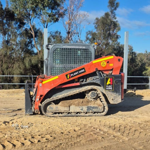 Kubota SVL-075 tracked skid steer loader on hire in Perth — A1 Plant Hire