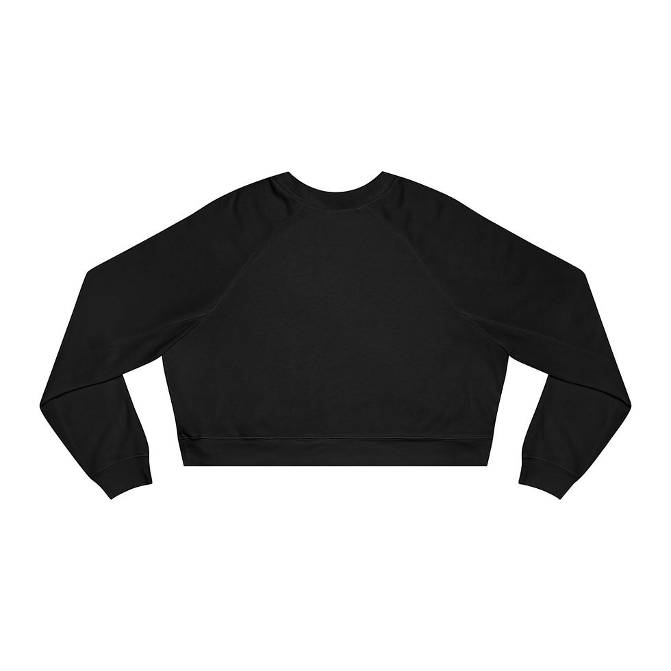 Thumbnail: Women's Cropped Fleece Pullover Modern Hyphen Logo
