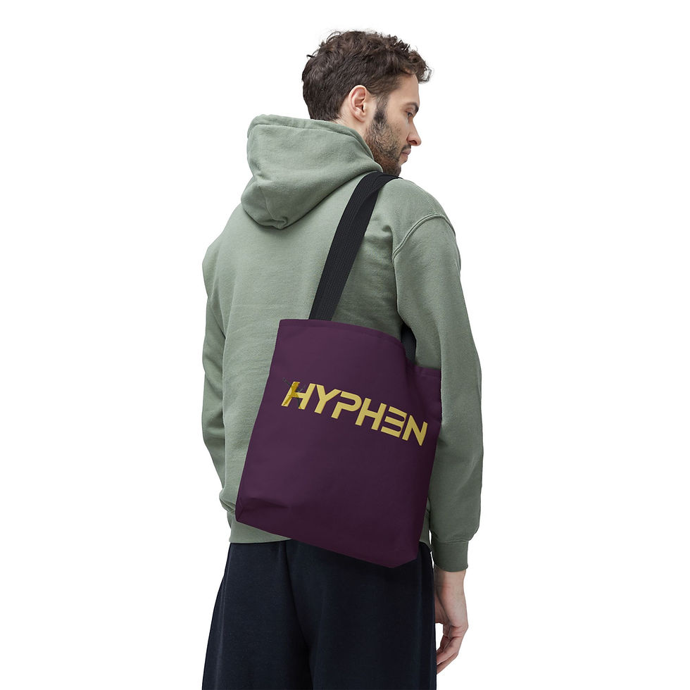 Thumbnail: Stylish Royal Purple Hyphen Tote Bag - Trendy Everyday Carryall