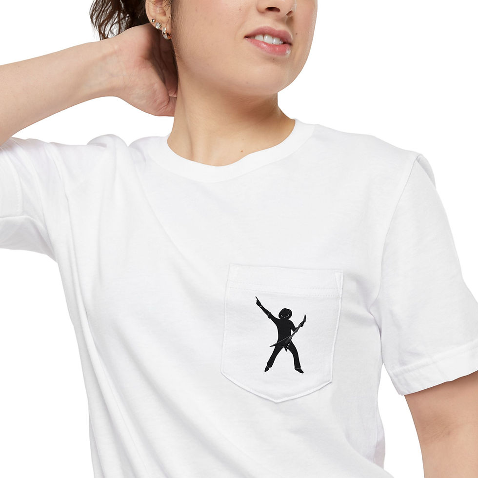 Thumbnail: Pocket T-shirt Unisex Modern Hyphen Silhouette & Logo