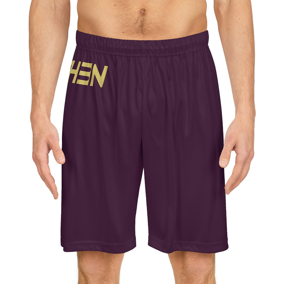 Thumbnail: Basketball Shorts Unisex Royal Purple Hyphen Logo