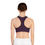 Thumbnail: Stylish Sports Bra Royal Purple Modern Hyphen Logo 
