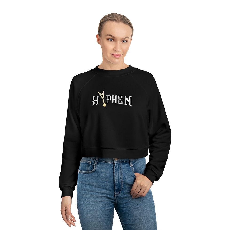 Thumbnail: Women's Cropped Fleece Pullover Classic Hyphen Logo