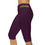 Thumbnail: Capri Leggings Royal Purple Modern Hyphen Logo 