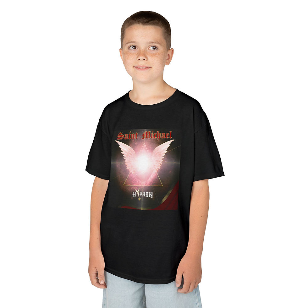 Thumbnail: Kids Cotton™ T Shirt Unisex Hyphen Saint Michael Artwork & Logo