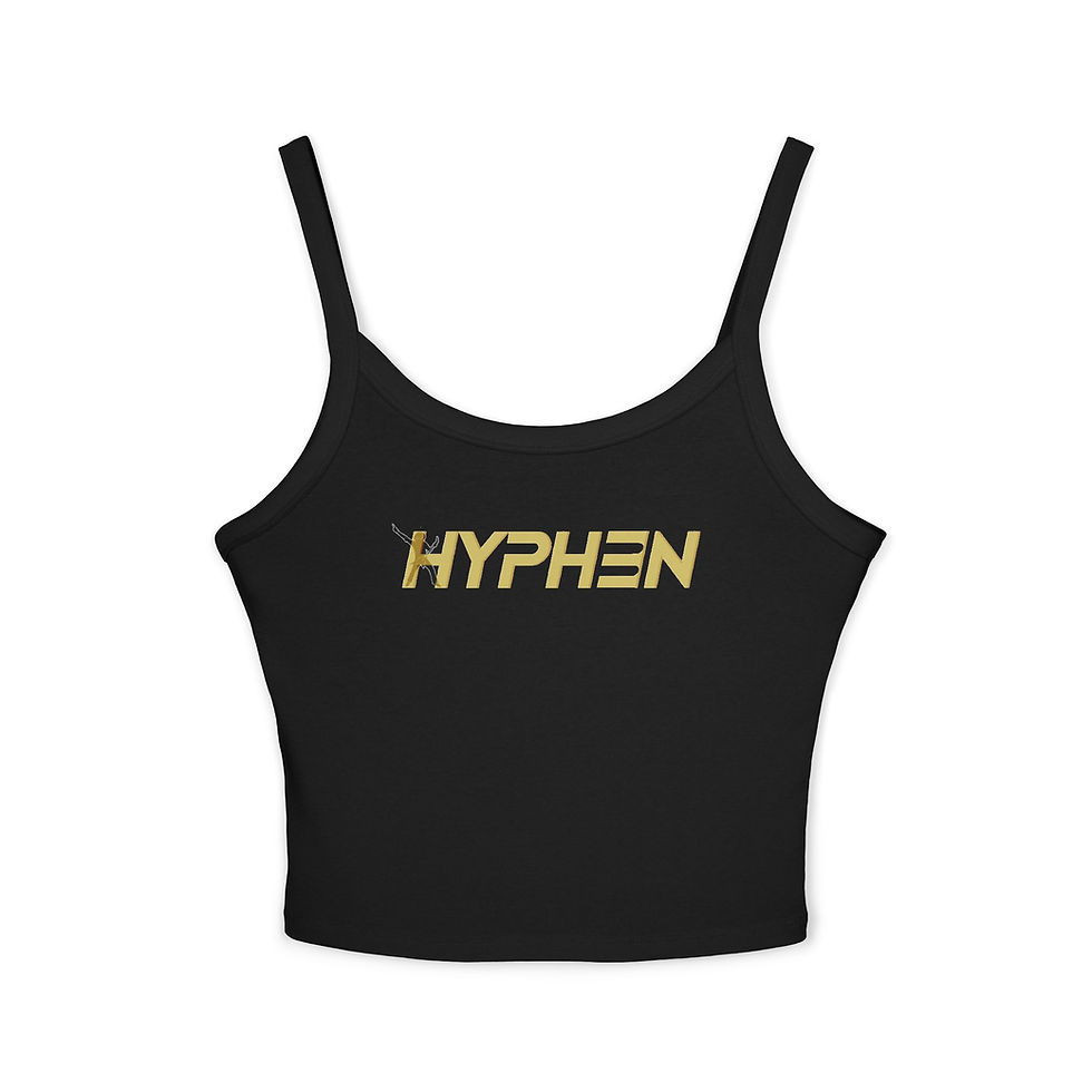 Thumbnail: Women's Spaghetti Strap Tank Top Modern Hyphen Logo