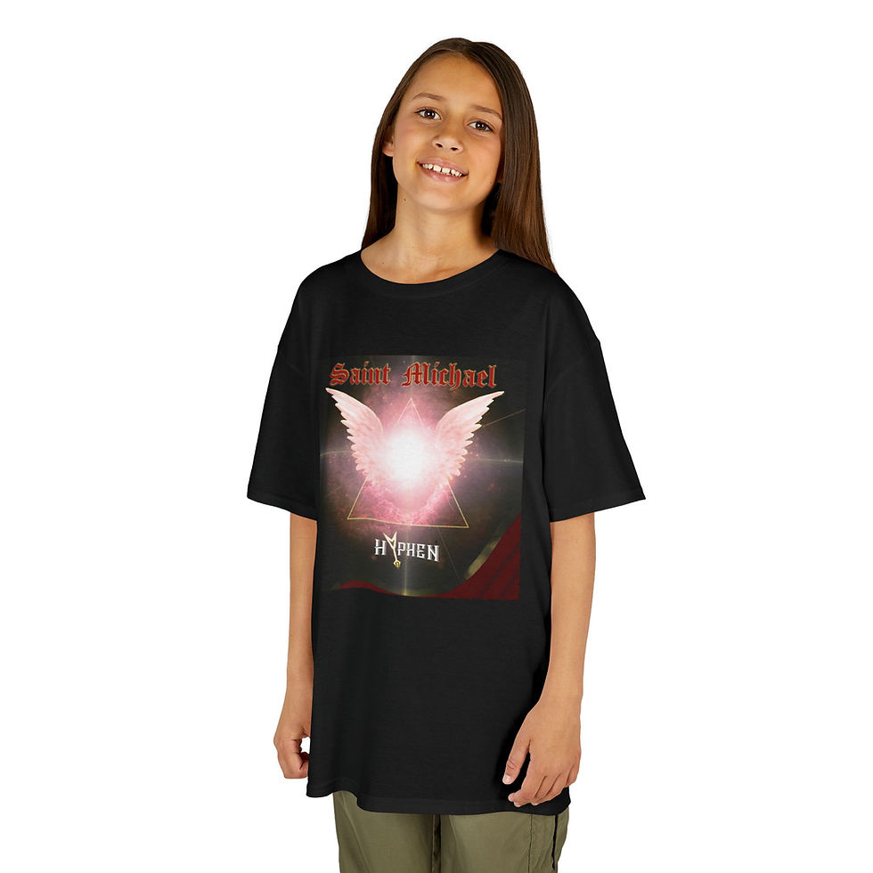 Thumbnail: Kids Cotton™ T Shirt Unisex Hyphen Saint Michael Artwork & Logo