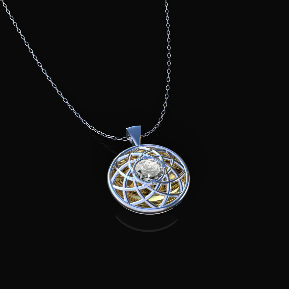 Lab Diamond Constellations Pendant by Black Isle Silver Jewellery