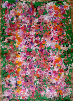 Garden 100x150cm acrylique kraft gesso PC 2017
