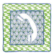 Postkarte zeigt einen Telefonhinweis-Schild