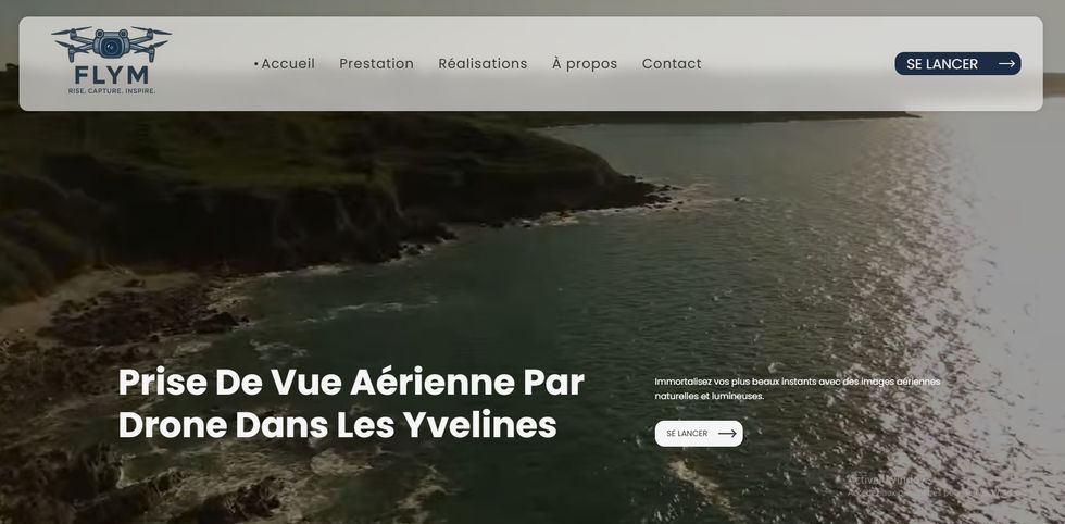 Section hero site web Flym