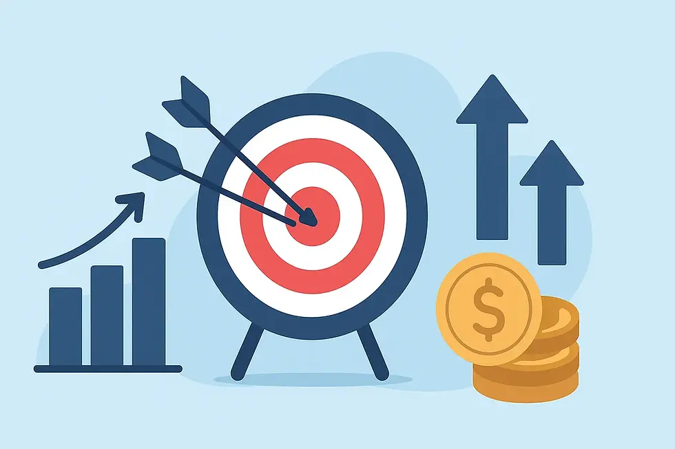 objectifs mesurables communication entreprise avec tableau de croissance et cibles atteintes