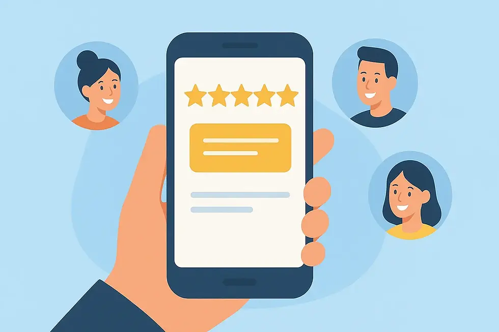 gestion e-réputation entreprise avec avis clients positifs et notation cinq étoiles