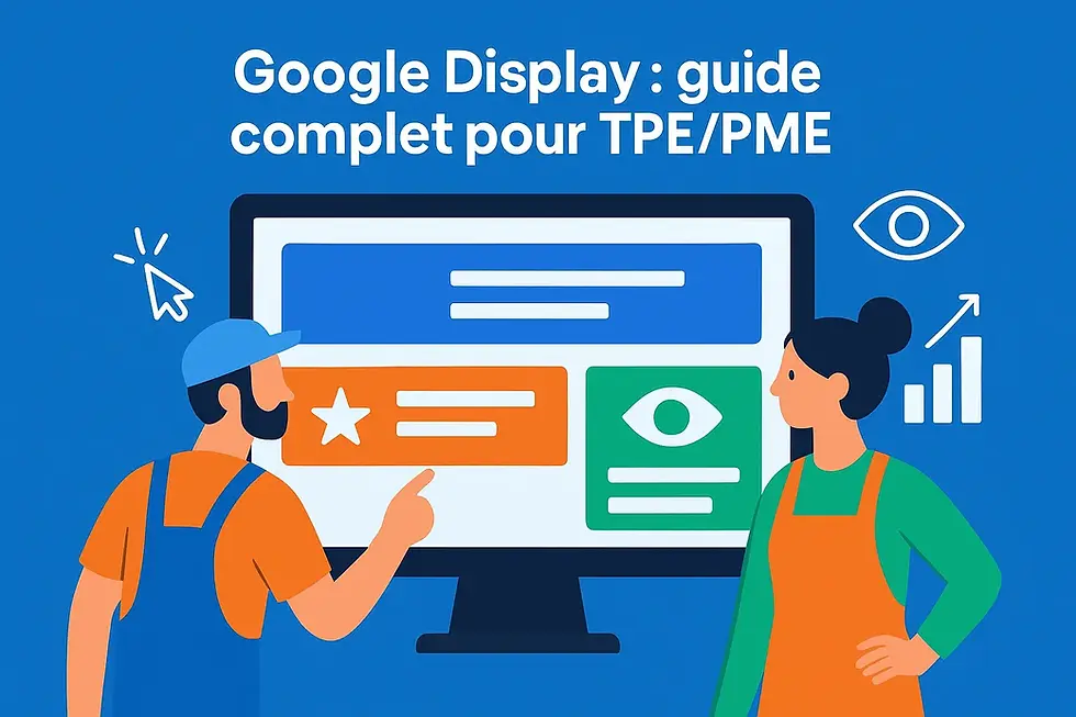 Visuel flat design Google Display guide complet pour TPE PME.