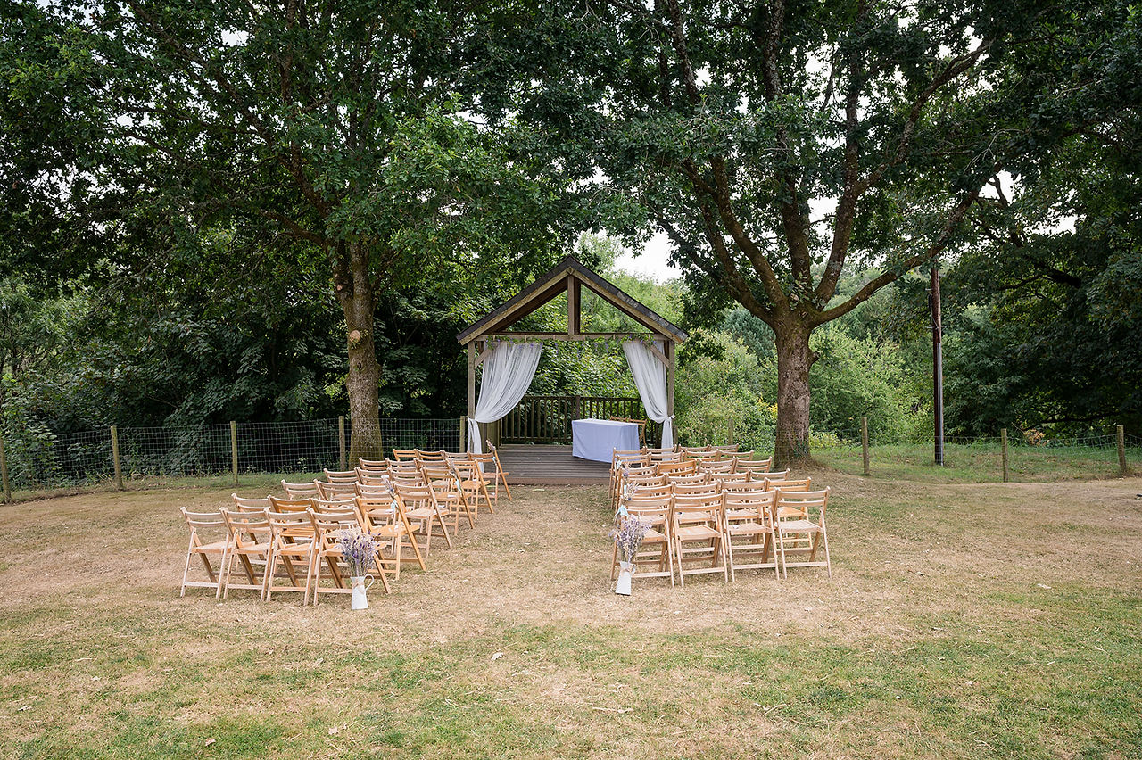 Outdoor Ceremony area at The Green, Cornwall