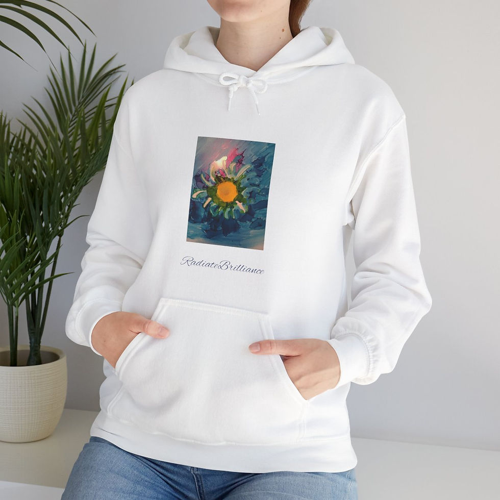 Thumbnail: RadiateBrilliance -Painted Original- Spring Summer Flower Women's Hoodie