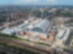 An aerial photo of Olympia London in South Kensington