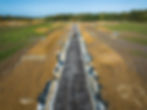 An aerial photo showing progress on a civil engineering project.