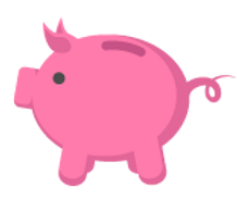 Piggy Bank Icon - rosa