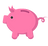 貯金箱のアイコン - ピンク