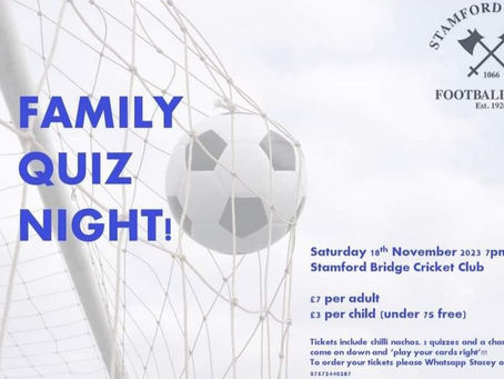 FAMILY QUIZ NIGHT - 18TH NOVEMBER