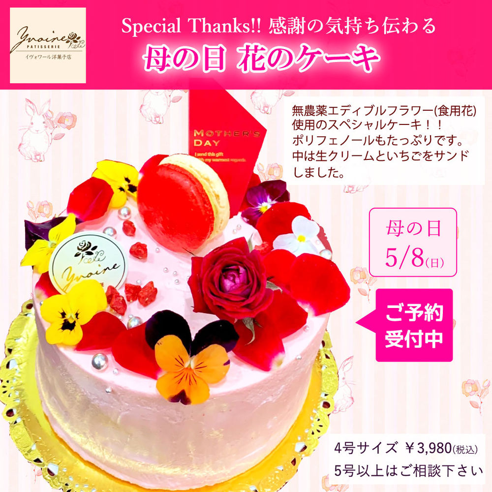 母の日 花のケーキ