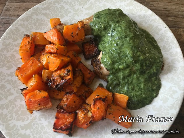 pollo con espinaca