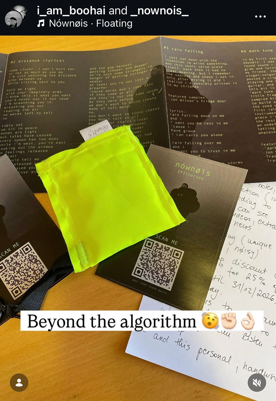london trip-hop artist nównøis and her diy merch, fan feedback