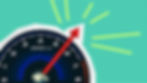 Speedometer with big red arrow